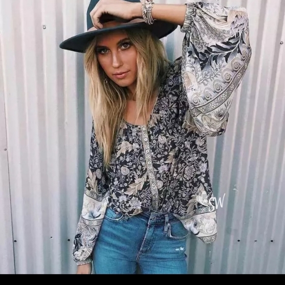 Top Shop Boho Open Back Stylish Blouse - Picture 2 of 7